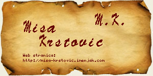 Miša Krstović vizit kartica
